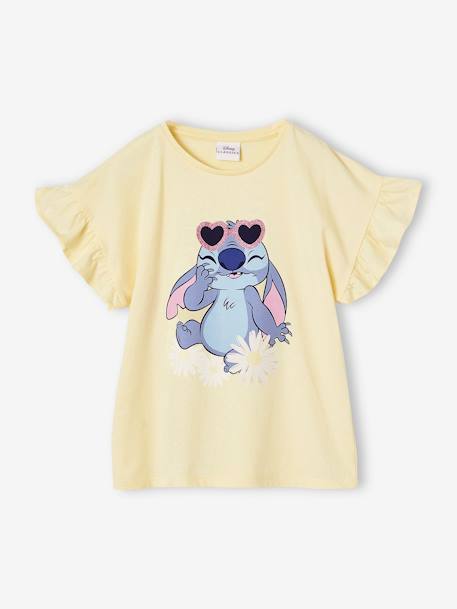 Ensemble tee-shirt + cycliste Disney Stitch jaune pastel - vertbaudet enfant 