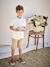 Boy's Mao collar polo shirt ecru+navy blue+sky blue - vertbaudet enfant 