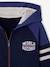Sweat garçon zippé à capuche sport manches raglan marine+noix de pécan+vert - vertbaudet enfant 