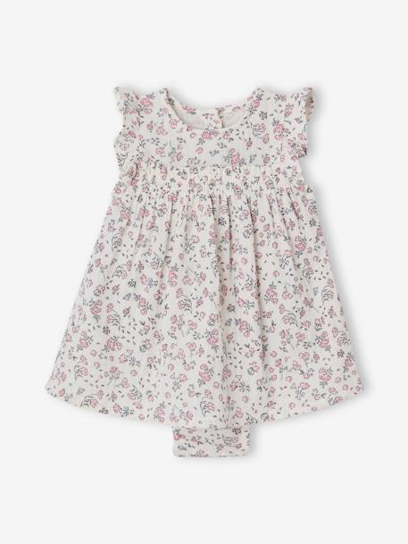 Ceremony dress with integrated bloomers ecru - vertbaudet enfant 