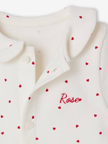 Floral Jumpsuit for Newborns ecru+printed white - vertbaudet enfant 