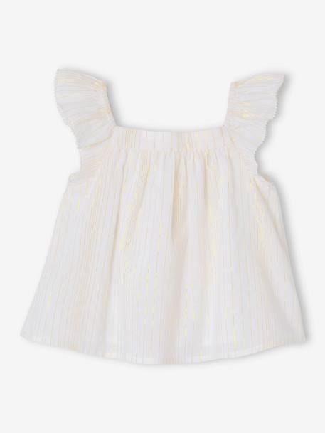 Cotton Voile Blouse for Babies vanilla - vertbaudet enfant 