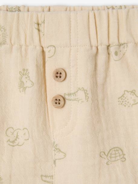 Pack of 2 jungle baby shorts khaki - vertbaudet enfant 