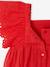 Cotton Gauze Dress for Babies ecru+red - vertbaudet enfant 