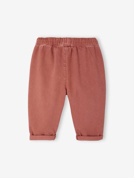 Trousers with Elasticated Waistband for Babies clay beige - vertbaudet enfant 