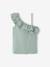 Top with Asymmetrical Frill for Girls coral+ecru+sage green - vertbaudet enfant 