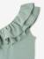 Top with Asymmetrical Frill for Girls coral+ecru+sage green - vertbaudet enfant 