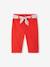 Wide Leg Trousers with Tie Belt for Babies red - vertbaudet enfant 
