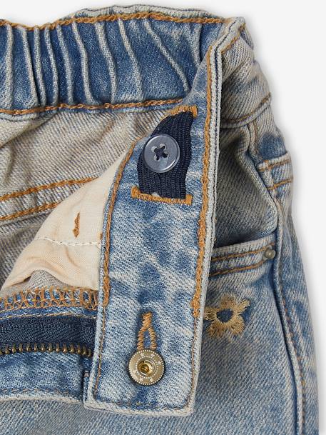 Jean fille large bleu moyen+denim black+denim bleached+denim brut+denim gris+stone - vertbaudet enfant 
