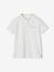 Boy's Mao collar polo shirt ecru+navy blue+sky blue - vertbaudet enfant 