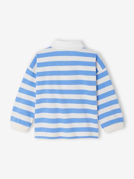 Striped Polo Shirt for Babies striped blue - vertbaudet enfant 