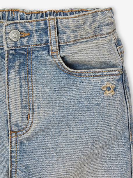 Jean fille large bleu moyen+denim black+denim bleached+denim brut+denim gris+stone - vertbaudet enfant 