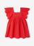 Cotton Gauze Dress for Babies ecru+red - vertbaudet enfant 