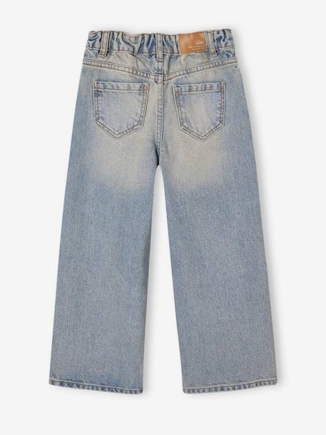 Jean fille large bleu moyen+denim black+denim bleached+denim brut+denim gris+stone - vertbaudet enfant 