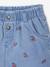 Denim Shorts with Embroidered Daisies, for Babies double stone+stone - vertbaudet enfant 