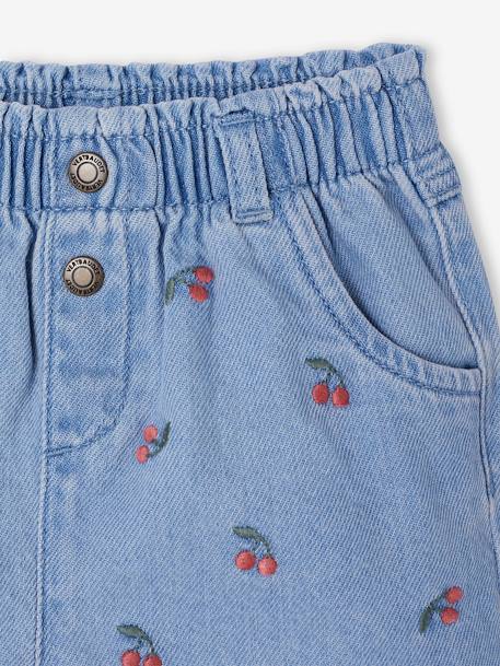 Short bébé en denim brodé double stone+stone - vertbaudet enfant 