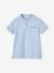 Polo garçon col Mao bleu ciel+écru+marine - vertbaudet enfant 
