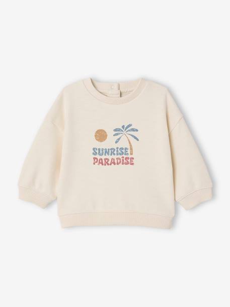 Sweat-shirt Bébé Imprimé Damier - 80% Coton, 20% Polyester Recyclé - Manches Longues - Doux Et Confortable