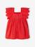Cotton Gauze Dress for Babies ecru+red - vertbaudet enfant 