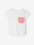 T-Shirt with Fancy Gingham Pocket, for Babies ecru - vertbaudet enfant 