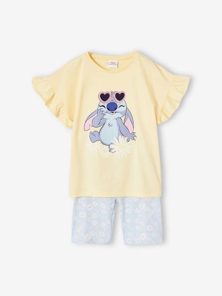 Ensemble tee-shirt + cycliste Disney Stitch jaune pastel - vertbaudet enfant 