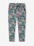 Pantalon fluide imprimé fleurs fille marine+rouge+vert émeraude - vertbaudet enfant 