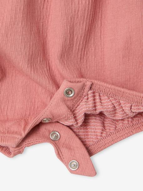 Playsuit with Smocked Bloomers for Babies rose - vertbaudet enfant 