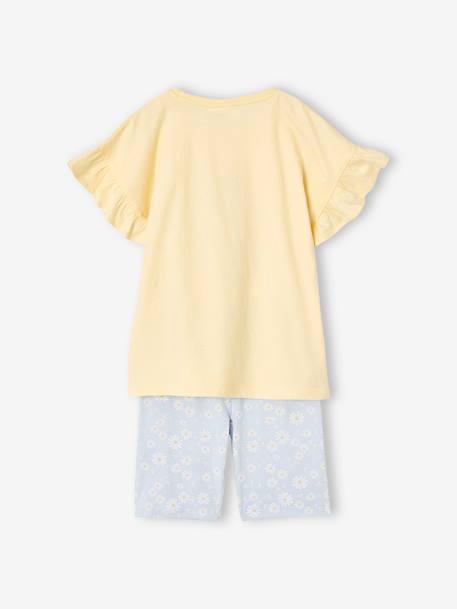 Ensemble tee-shirt + cycliste Disney Stitch jaune pastel - vertbaudet enfant 