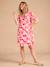 Robe courte de grossesse motifs fleurs kaki+rouge - vertbaudet enfant 
