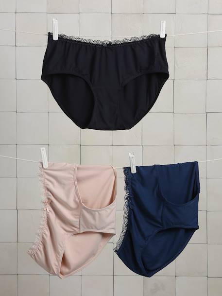 Pack of 3 Maternity Briefs in Bamboo Viscose navy blue - vertbaudet enfant 
