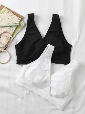 Lot de 2 brassières d'allaitement croisées sans couture - vertbaudet enfant -Lot de 2 brassières d'allaitement croisées sans couture