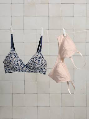 Maternity-Pack of 2 Non-Wired Nursing Bras in Organic Cotton*