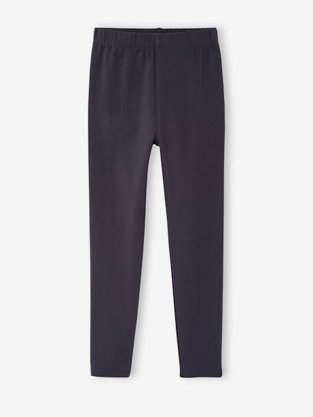 Lot de 2 leggings fille Basics anthracite+écru+gris chiné+noir+lot gris anthracite + bleu mar - vertbaudet enfant 