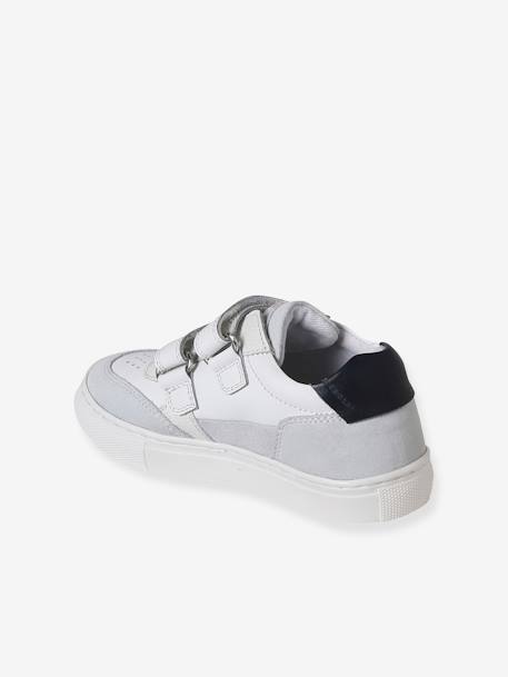 Baskets enfant garçon cuir à scratchs lot blanc - vertbaudet enfant 