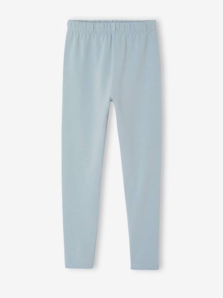 Lot de 2 leggings fille Basics anthracite+écru+gris chiné+noir+lot gris anthracite + bleu mar - vertbaudet enfant 