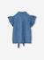 Tie-Front Denim Blouse for Girls medium blue - vertbaudet enfant 