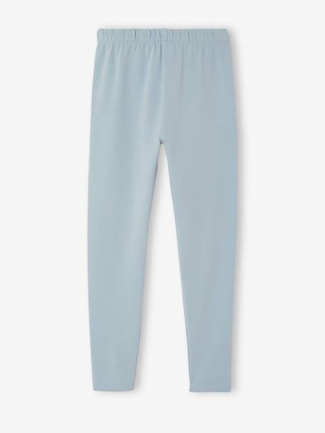 Lot de 2 leggings fille Basics anthracite+écru+gris chiné+noir+lot gris anthracite + bleu mar - vertbaudet enfant 