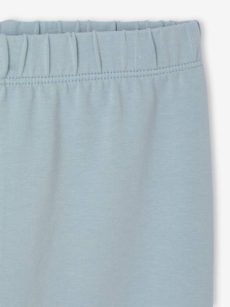 Lot de 2 leggings fille Basics anthracite+écru+gris chiné+noir+lot gris anthracite + bleu mar - vertbaudet enfant 