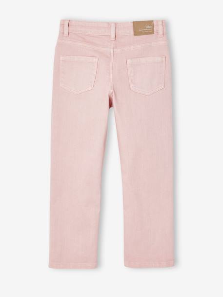 Pantalon fille slim morphologique medium anthracite+rose poudré - vertbaudet enfant 
