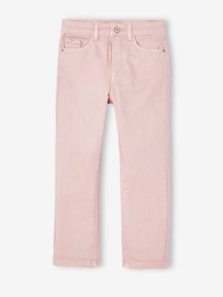 Pantalon fille slim morphologique medium anthracite+rose poudré - vertbaudet enfant 