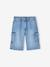 Bermuda skateur denim bleached+denim gris - vertbaudet enfant 
