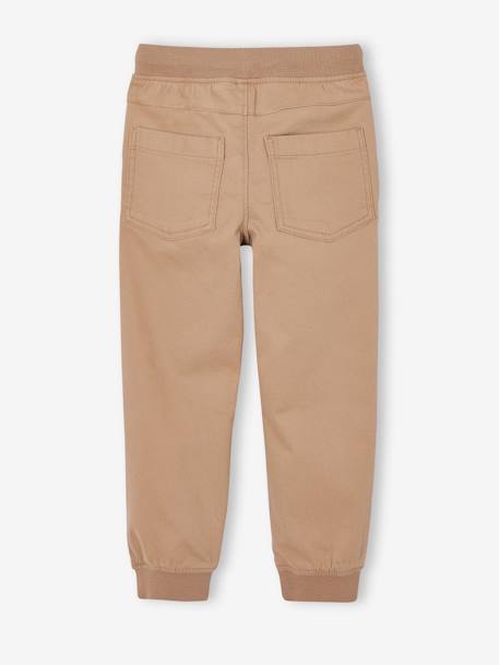 Pantalon garçon jogger facile à enfiler bleu grisé+caramel+kaki - vertbaudet enfant 