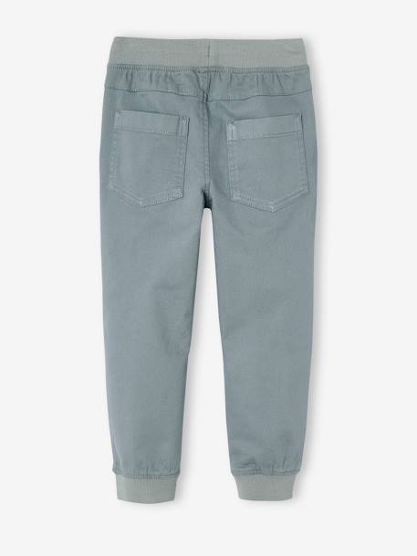 Pantalon garçon jogger facile à enfiler bleu grisé+caramel+kaki - vertbaudet enfant 