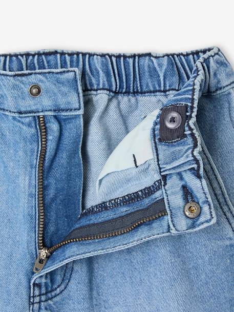 Bermuda skateur denim bleached+denim gris - vertbaudet enfant 