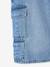 Bermuda skateur denim bleached+denim gris - vertbaudet enfant 