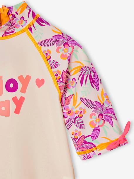 Swim Set: UV-Protection T-Shirt & Briefs for Girls ecru - vertbaudet enfant 