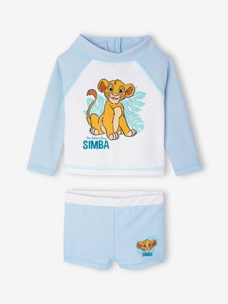 Simba Baby Bath Set: UV-Protection T-Shirt + Boxer Shorts, Disney® Lion King sky blue - vertbaudet enfant 