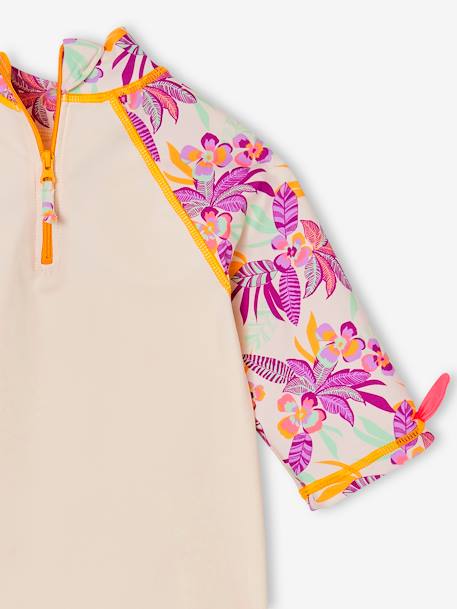 Swim Set: UV-Protection T-Shirt & Briefs for Girls ecru - vertbaudet enfant 