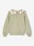Girls' printed fancy sweatshirt sage green - vertbaudet enfant 
