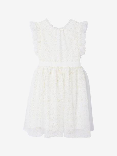 Robe de cérémonie en tulle fille blanc - vertbaudet enfant 